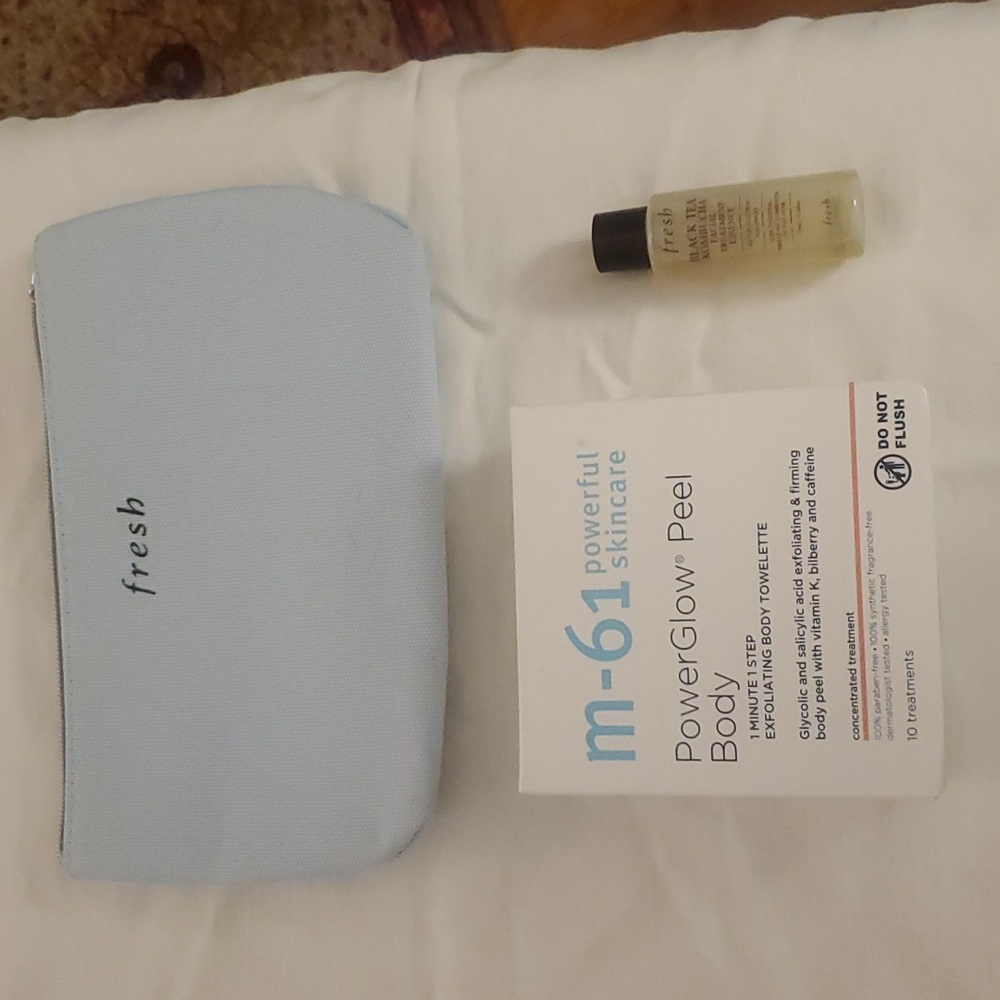 M-61 PowerGlow Body Peel plus Fresh Black Tea and Cosmetic Bag Bonus